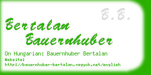 bertalan bauernhuber business card